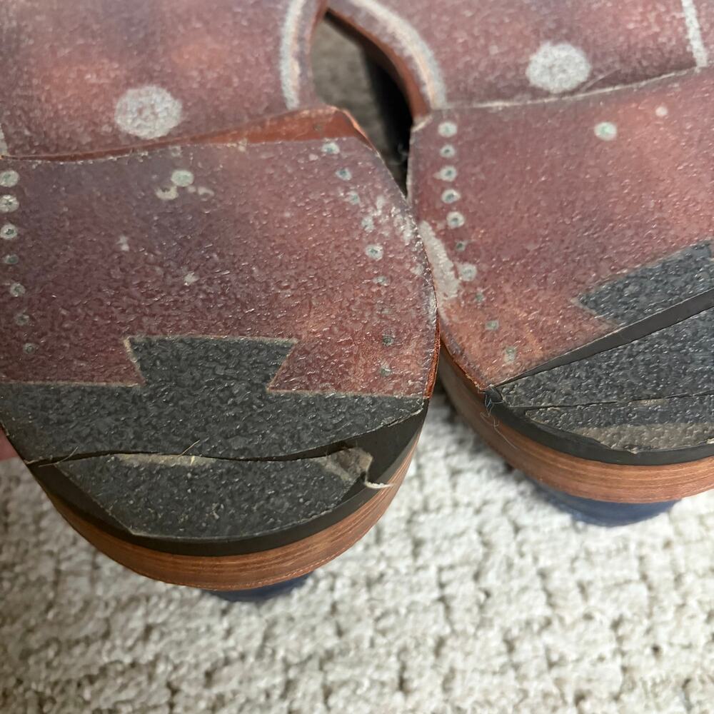 Grenson Archie Triple Welt Navy Pebble Leather Wingtip Shoes Womens 7.5/ Mens 6 - Picture 9 of 9